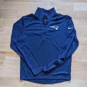 Nike New England Patriots Dry-Fit Navy Blue Men's 1/4 Zip Up